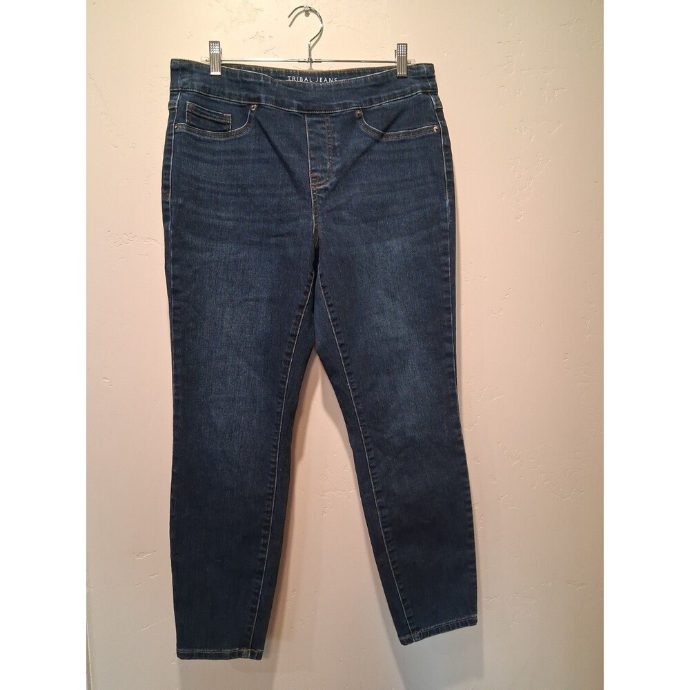 Tribal Jeans Women’s Size 10 Audrey Mid-Rise Ankle Jegging  Stretch Denim Blue